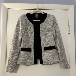 Vince Camuto Black and White Textured Blazer